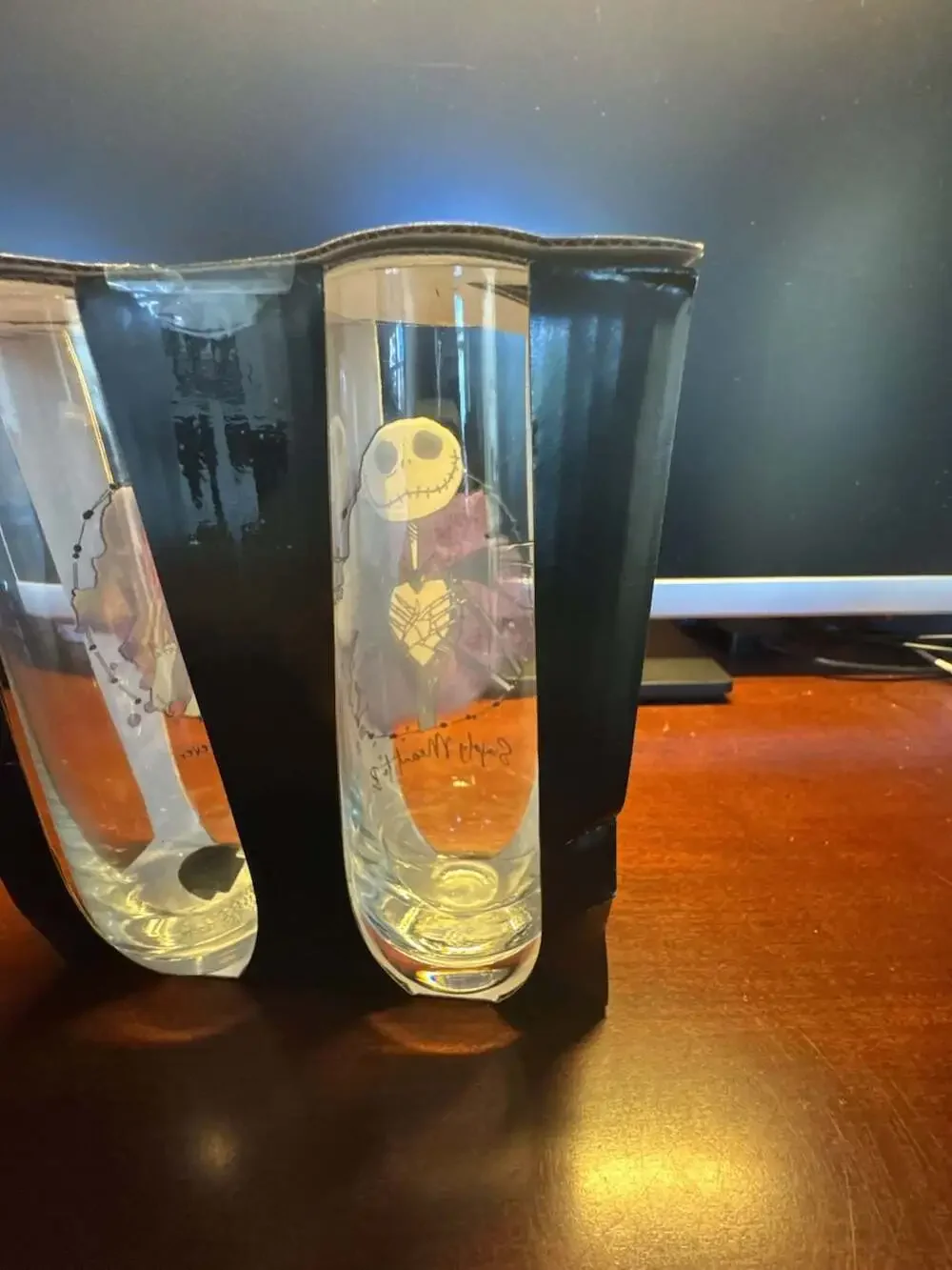 Silver Buffalo Disney The Nightmare Before Christmas Jack and Sally Stemless Flu